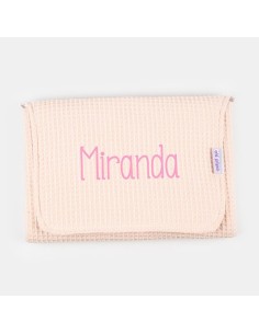 Cambiador Gofre Rosa Soft Personalizado