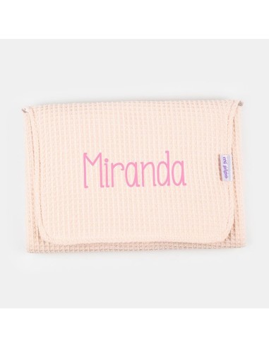 Cambiador Gofre Rosa Soft Personalizado