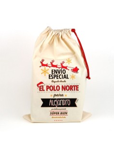 Saco Navideño para Regalos Trineo personalizado
