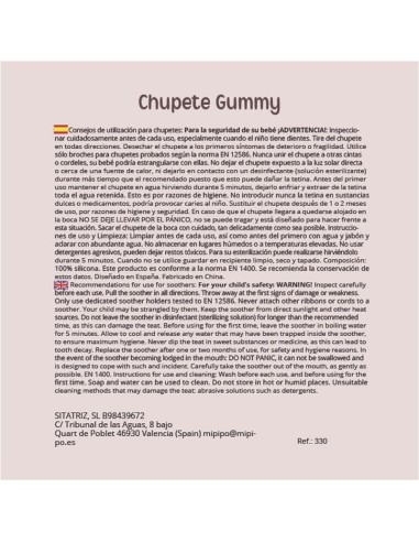 Cajita Chupete Gummy Rosa Soft + Cadenita de Silicona Corona personali