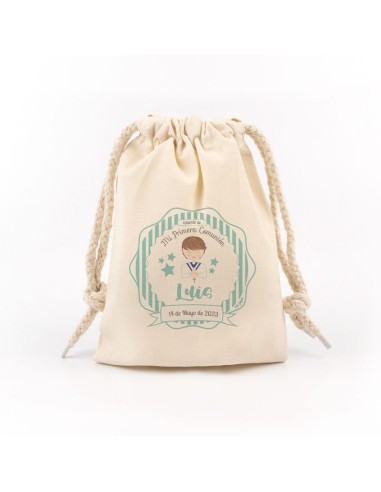 Bolsita Comunión Menta Niño personalizada