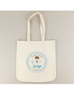 Bolso Algodón Natural Comunión Niño personalizada
