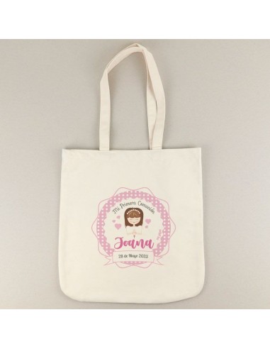 Bolso Algodón Natural Comunión Niña personalizada