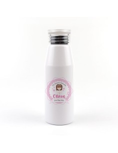 Botella Aluminio personalizada Comunión Niña