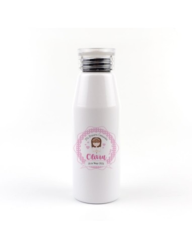 Botella Aluminio personalizada Comunión Niña