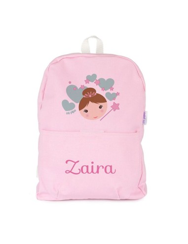 Mochila Medium LONA Hada personalizada, color a elegir