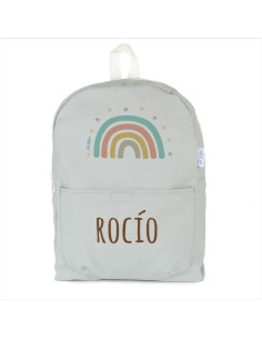 Mochila Medium LONA Arcoírois Soft personalizada, color a elegir