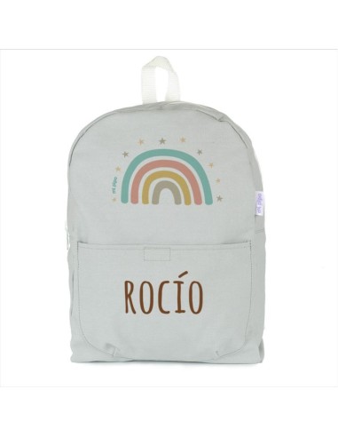Mochila Medium LONA Arcoírois Soft personalizada, color a elegir