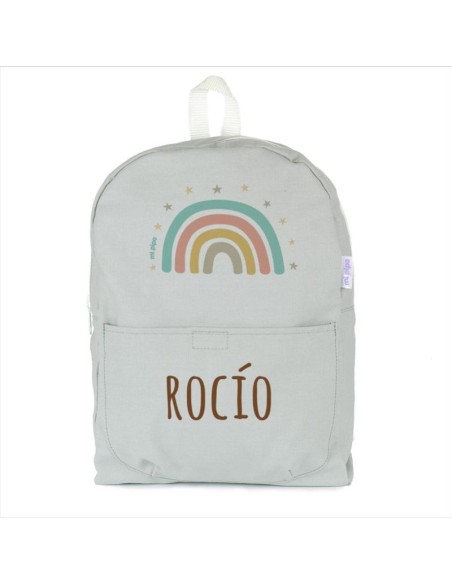 Mochila Medium LONA Arcoírois Soft personalizada, color a elegir