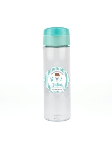 Botella Menta 600ml personalizada Comunión Niño
