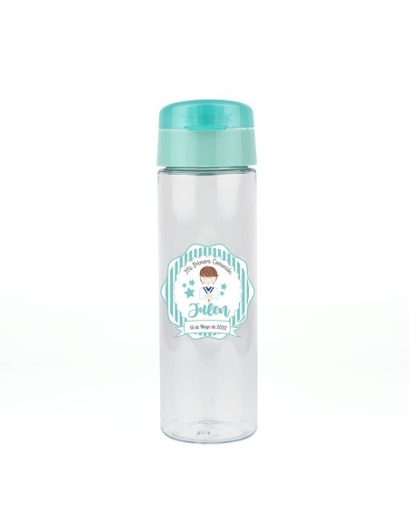 Botella Menta 600ml personalizada Comunión Niño