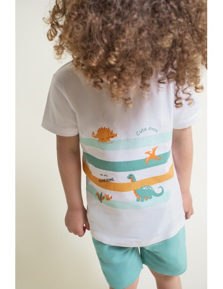 Conjunto niño dinos verde
