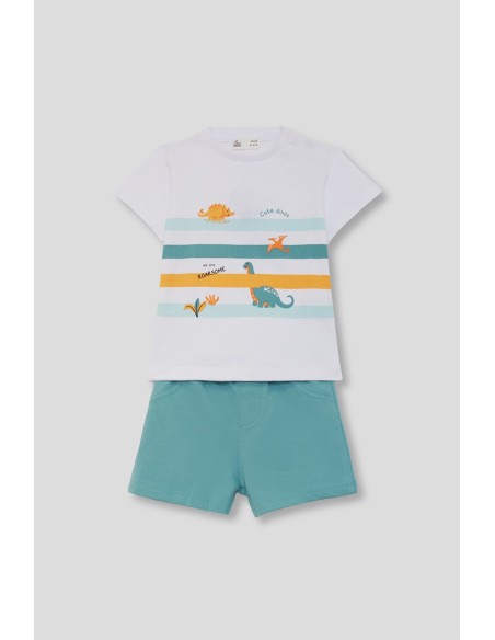 Conjunto niño dinos verde