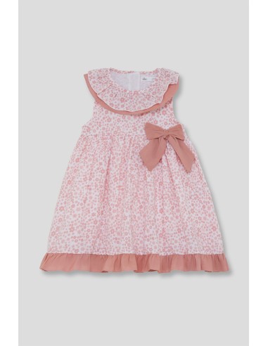 Street Monkey vestido niña flores rosa nude