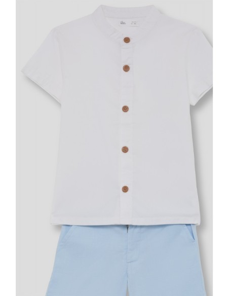 Conjunto niño camisa y pantalón celeste