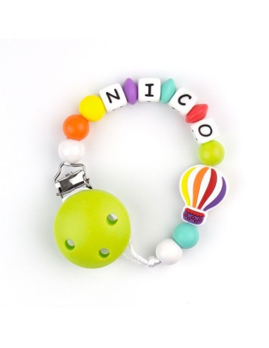 Cadenita de silicona Globo Multicolor Personalizada