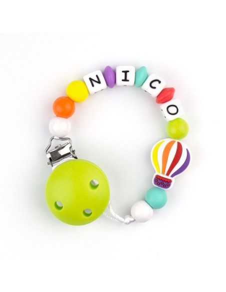 Cadenita de silicona Globo Multicolor Personalizada