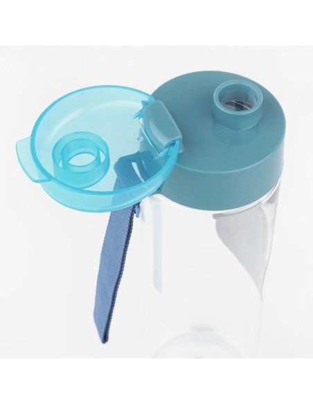 Pack Botella 600ml + Cajita Porta Alimentos Azul personalizadas Comunión