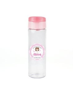 Botella Rosa 600ml personalizada Comunión