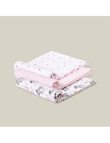 Pack de gasas panda rosas