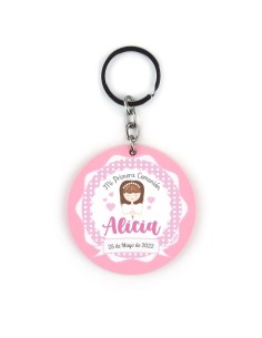 Llavero Metacrilato Comunión Niña personalizado