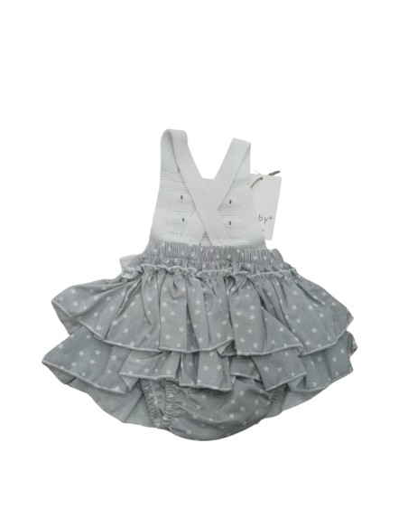 vestido de bebe niña en hilo con volantes