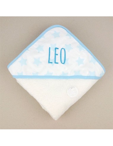 Capa de baño bordada Estrellas Azul Personalizada, liquidación 30% DTO