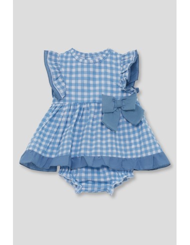 Vestido bebe niña vichi azulón