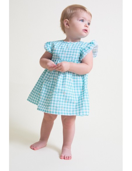 Vestido con braguita vichi verde agua