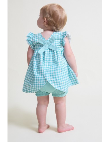 Vestido con braguita vichi verde agua