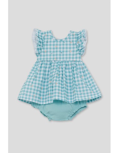 Vestido con braguita vichi verde agua