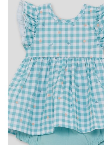 Vestido con braguita vichi verde agua