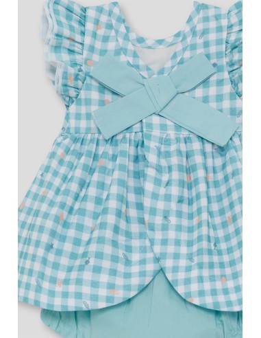 Vestido con braguita vichi verde agua