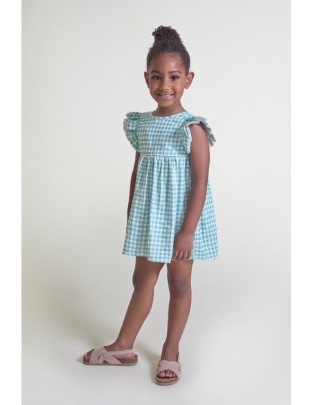 Street Monkey vestido infantil verde agua.