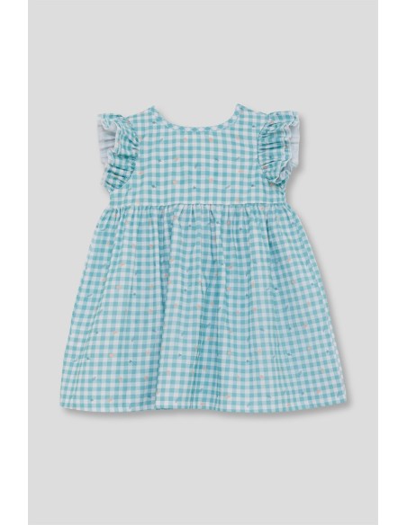 Street Monkey vestido infantil verde agua.