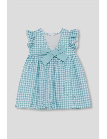 Street Monkey vestido infantil verde agua.