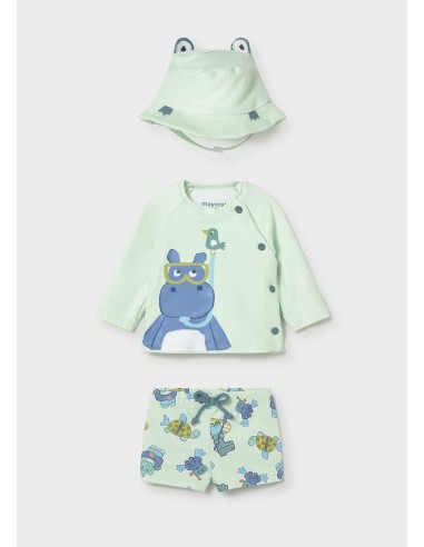 Conjunto baño bebe hipopótamo