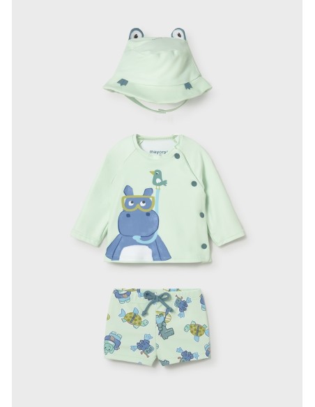 Conjunto baño bebe hipopótamo