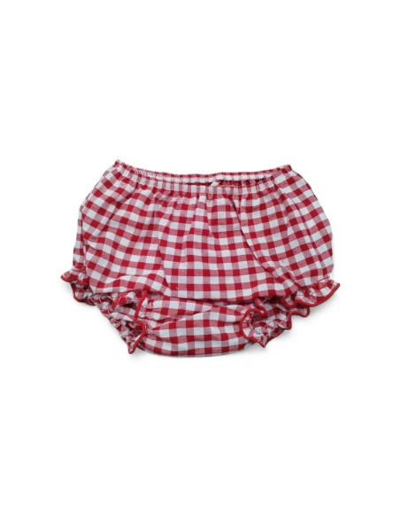 Anacastel  vestido de bebe niña vichi rojo.