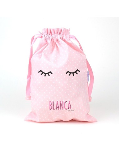 Saquito Pestañas Rosa personalizado