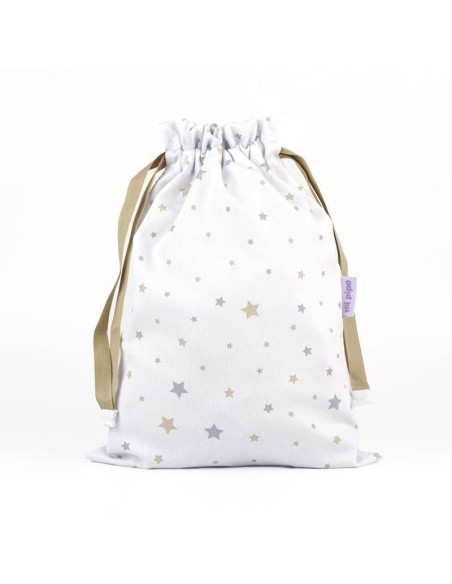 Saquito Estrellas Beige Personalizado Bordado
