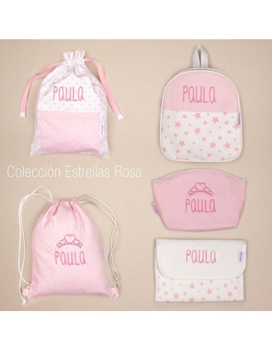 Neceser Polipiel Basic Rosa Personalizado
