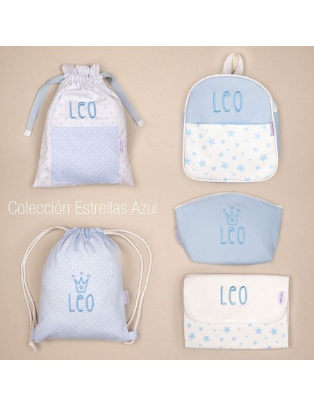 Neceser Polipiel Basic Azul Personalizado