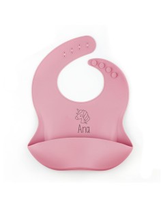 Babero SILICONA Personalizado UNICORNIO