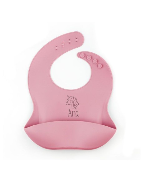 Babero SILICONA Personalizado UNICORNIO