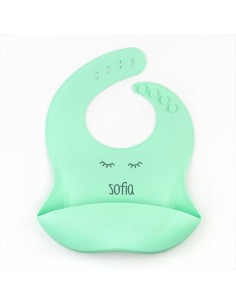Babero SILICONA Personalizado PESTAÑAS