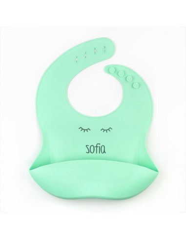 Babero SILICONA Personalizado PESTAÑAS