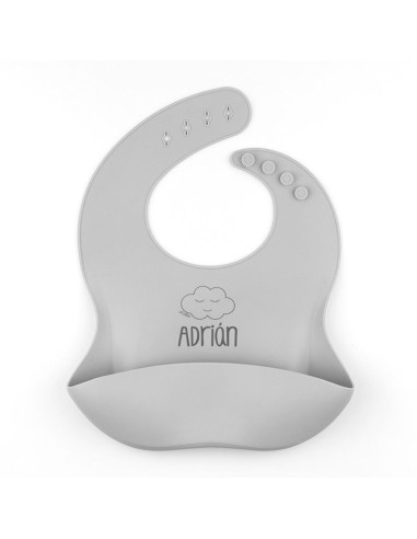 Babero SILICONA Personalizado NUBE