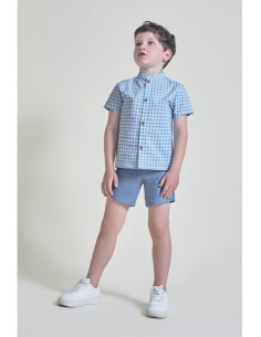 Conjunto niño camisa y pantalón azulón