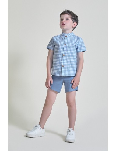 Conjunto niño camisa y pantalón azulón
